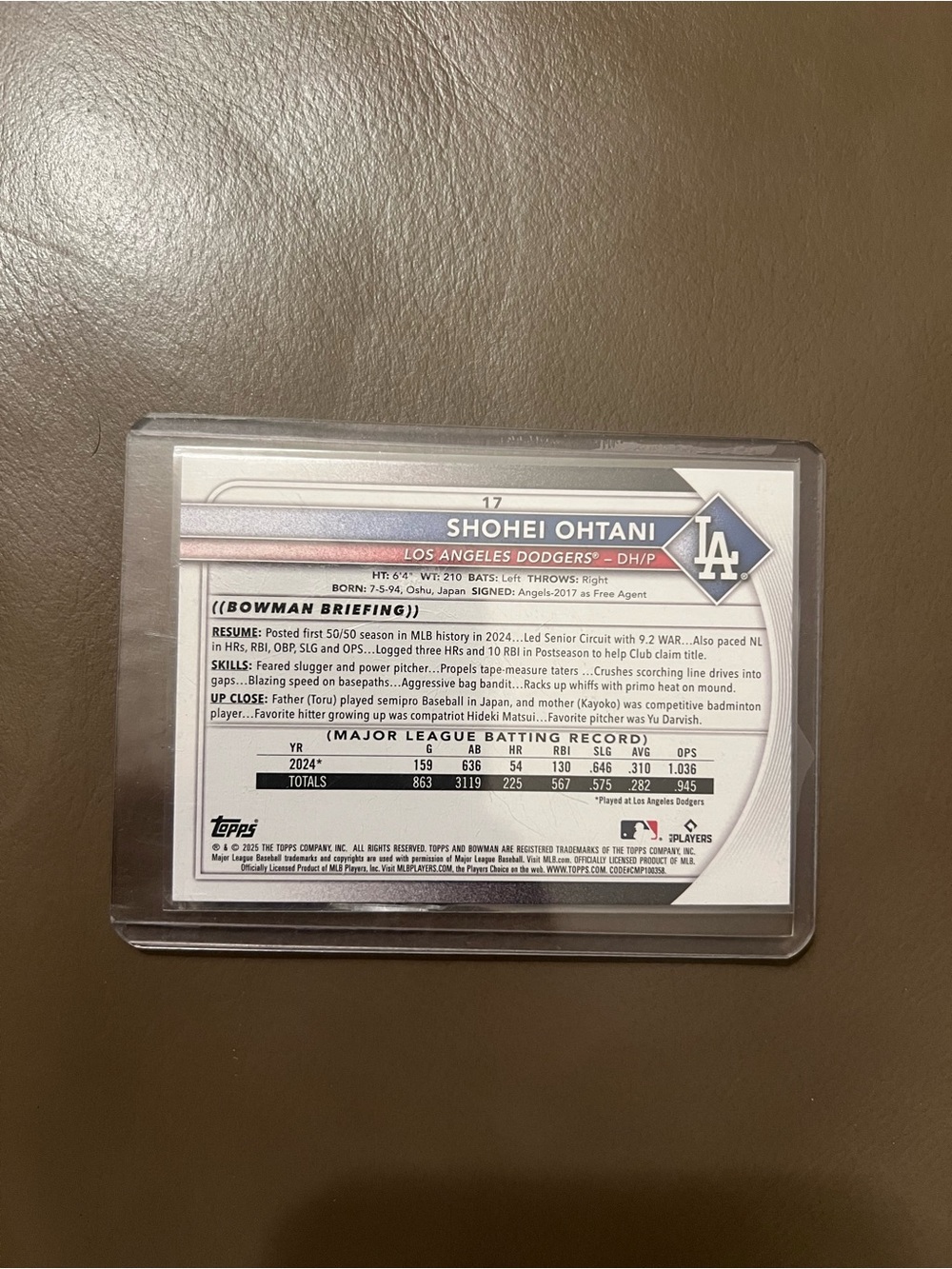 Topps Shohei Ohtani Card - White Blue - Picture 10 of 11